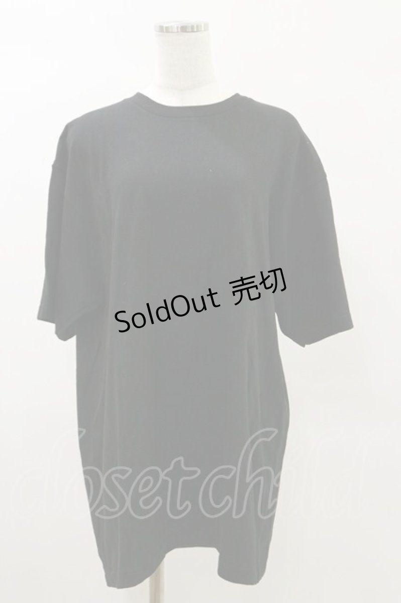 画像1: NieR CLOTHING / プリントCOTTON CUTSEW XL 黒 H-25-08-26-024-PU-TO-KB-ZT495 (1)