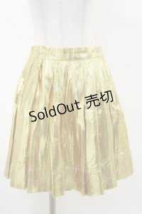 MILK / スパークルスクールスカート  ゴールド H-25-05-17-066-ML-SK-KB-ZT0519H