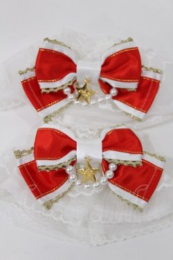 画像1: Angelic Pretty / Pearlオーガンジーお袖とめ  オフ/レッド H-25-05-17-1009-AP-ZA-NS-ZH