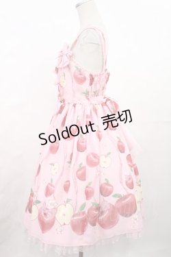 画像2: Angelic Pretty / Girly Applesジャンパースカート Free ピンク H-25-05-17-1002-AP-OP-NS-ZH