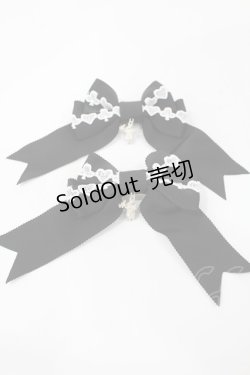 画像1: BABY,THE STARS SHINE BRIGHT / TRUMP ALICEのリボンクリップ  ブラック H-25-05-17-1032-BA-AC-NS-ZH