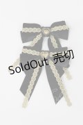 Angelic Pretty / レースハートチャームベルリボンクリップSet  ブラック H-25-05-17-1034-AP-AC-NS-ZH