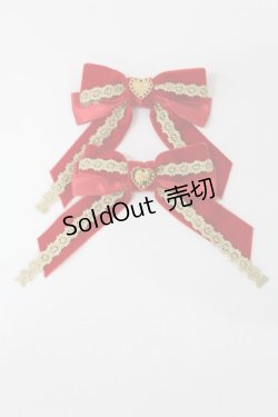 画像1: Angelic Pretty / レースハートチャームベルリボンクリップSet  レッド H-25-05-17-1035-AP-AC-NS-ZH