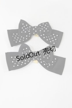 画像1: Angelic Pretty / ドットリボンクリップSet  ブラック H-25-05-17-1036-AP-AC-NS-ZH