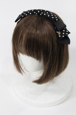 画像1: Angelic Pretty / Dot Michelleカチューシャ  ブラック H-25-05-17-1039-AP-AC-NS-ZH