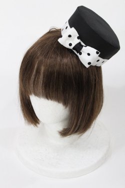 画像1: Angelic Pretty / MilkshakeワンピースSetのミニハット  ブラック H-25-05-17-1043-AP-AC-NS-ZH
