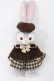 画像1: To Alice / ベアワンピースセット(ぬいぐるみ用）  ブラウン H-25-05-17-1047-LO-ZA-NS-ZH (1)