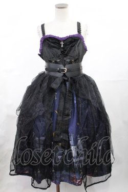 画像1: YingLuoFu（海外ロリータブランド） / Witchville Halloween セット M ブラック H-25-05-17-1048-LO-OP-NS-ZH