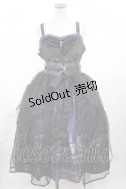 画像1: YingLuoFu（海外ロリータブランド） / Witchville Halloween セット M ブラック H-25-05-17-1048-LO-OP-NS-ZH