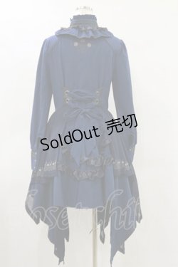 画像2: OZZ ANGELO / 薔薇刺繍ナポレオンワンピース  紺 H-25-05-17-076-OO-OP-KB-ZH