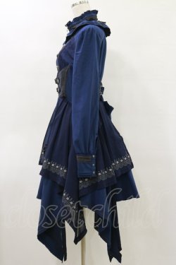 画像3: OZZ ANGELO / 薔薇刺繍ナポレオンワンピース  紺 H-25-05-17-076-OO-OP-KB-ZH