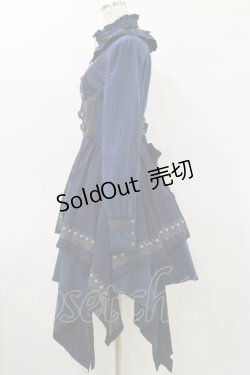画像3: OZZ ANGELO / 薔薇刺繍ナポレオンワンピース  紺 H-25-05-17-076-OO-OP-KB-ZH