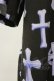 画像3: LISTEN FLAVOR / クロス総柄セーラーワンピース  黒 H-25-05-17-079-PU-OP-KB-ZH (3)