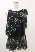 HYSTERIC GLAMOUR / 蝙蝠ジョーゼットアシメタンク  黒 H-25-05-17-021-PU-TO-KB-ZH
