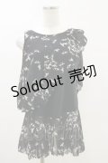 HYSTERIC GLAMOUR / 蝙蝠ジョーゼットアシメタンク  黒 H-25-05-17-021-PU-TO-KB-ZH