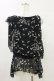 画像2: HYSTERIC GLAMOUR / 蝙蝠ジョーゼットアシメタンク  黒 H-25-05-17-021-PU-TO-KB-ZH (2)