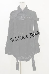 BPN / 拘束ハーネス風ロングシャツ  黒 H-25-05-17-026-GO-BL-KB-ZH