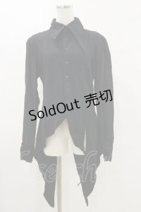BPN FOR MEN / 燕尾ブラウス  黒 H-25-05-17-028-GO-BL-KB-ZH