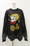 LAND by MILKBOY / RR RICH SWEATER  ブラック H-25-05-17-031-MB-TO-KB-ZT240