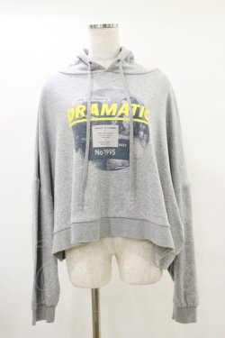 画像1: Candy Stripper / DRAMATIC HOODIE 2 グレー H-25-05-18-042-PU-TO-KB-ZH
