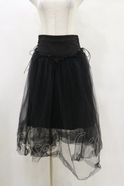 画像1: PUNK RAVE / Gothic Rock Veiling Skirt XS 黒 H-25-05-18-054-PU-SK-KB-ZH