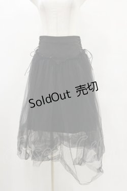画像1: PUNK RAVE / Gothic Rock Veiling Skirt XS 黒 H-25-05-18-054-PU-SK-KB-ZH
