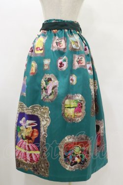 画像2: pays des fees  / キメラ額縁ロングスカート  グリーン H-25-05-18-055-PU-SK-KB-ZH