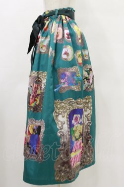 画像3: pays des fees  / キメラ額縁ロングスカート  グリーン H-25-05-18-055-PU-SK-KB-ZH