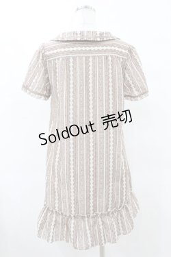 画像2: axes femme / ストライプドットワンピース M アイボリー/ブラウン H-25-05-18-1039-AX-OP-NS-ZH
