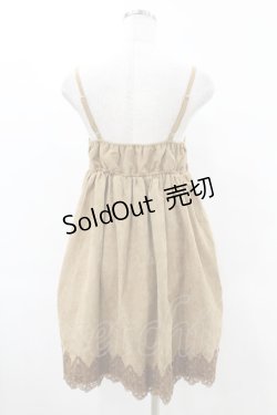画像2: axes femme / スエード風キャミワンピース M キャメル H-25-05-18-1040-AX-OP-NS-ZH
