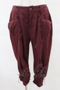 axes femme / レース切替パンツ M ボルドー H-25-05-18-1041-AX-PA-NS-ZH