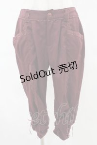 axes femme / レース切替パンツ M ボルドー H-25-05-18-1041-AX-PA-NS-ZH
