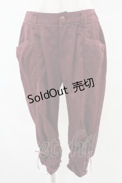 画像1: axes femme / レース切替パンツ M ボルドー H-25-05-18-1041-AX-PA-NS-ZH