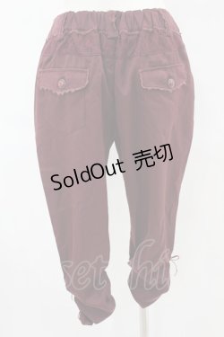 画像2: axes femme / レース切替パンツ M ボルドー H-25-05-18-1041-AX-PA-NS-ZH