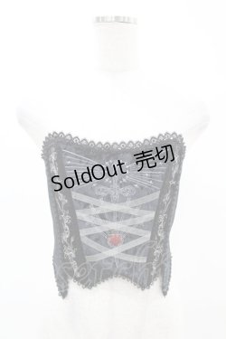 画像1: Mademoiselle Pearl（海外ロリータブランド） / The Sword Of Maria Corset S ブラック H-25-05-18-1043-0-TO-NS-ZH