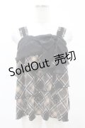 axes femme / チェックキャミ M ブラウン/ブラック H-25-05-18-1044-AX-TO-NS-ZH