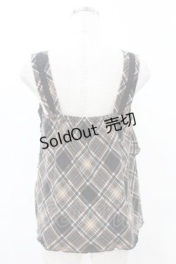 画像2: axes femme / チェックキャミ M ブラウン/ブラック H-25-05-18-1044-AX-TO-NS-ZH