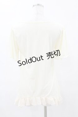 画像2: axes femme / 花柄シフォンフリルトップス M アイボリー H-25-05-18-1046-AX-TO-NS-ZH