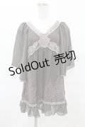 axes femme / ローズレースシフォンブラウス M ブラウン H-25-05-18-1057-AX-BL-NS-ZH