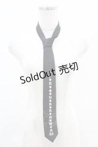 PEACE NOW / ロゴプリントネクタイ  ブラック H-25-05-18-1009-PU-ZA-NS-ZH