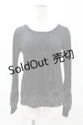 axes femme / ベロアリボントップス M ブラック H-25-05-18-1062-AX-TO-NS-ZH