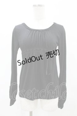 画像1: axes femme / ベロアリボントップス M ブラック H-25-05-18-1062-AX-TO-NS-ZH