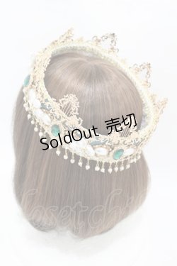 画像2: Long Ears&Sharp Ears（海外ロリータブランド） / The Kingdom of Fairies The Queen's Coronation Jewelry Crown  グリーン H-25-05-18-1010-0-AC-NS-ZH