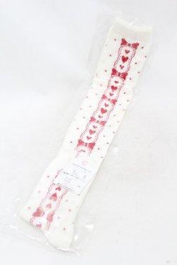 画像1: Angelic Pretty / あこがれリボンオーバーニー  オフ/レッド H-25-05-18-1014-AP-ZA-NS-ZH