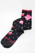 Angelic Pretty / Fresh Strawberry Dinerオーバーニー  ブラック H-25-05-18-1017-AP-ZA-NS-ZH
