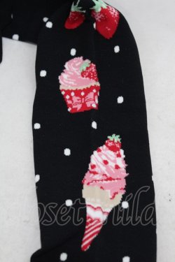画像2: Angelic Pretty / Fresh Strawberry Dinerオーバーニー  ブラック H-25-05-18-1017-AP-ZA-NS-ZH