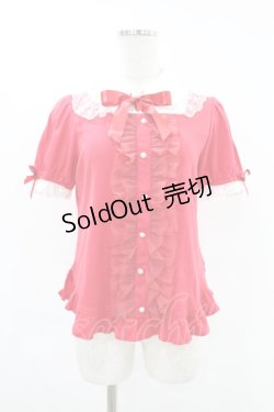 画像1: Angelic Pretty / スクエア付け襟カットソー Free レッド H-25-05-18-1025-AP-TO-NS-ZH