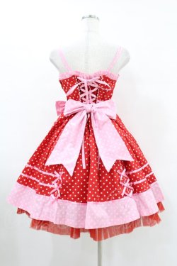 画像2: Angelic Pretty / Candy Popジャンパースカート Free レッド H-25-05-18-1031-AP-OP-NS-ZH