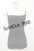 Ozz oneste / ローズクロス刺繍キャミ  黒 H-25-05-18-022-OO-TO-KB-ZH