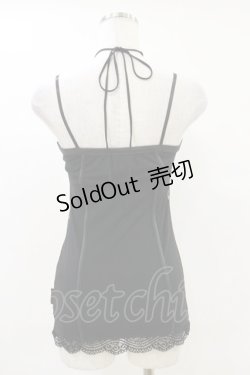 画像2: Ozz oneste / カップ付きホルターキャミ  黒 H-25-05-18-024-OO-TO-KB-ZH
